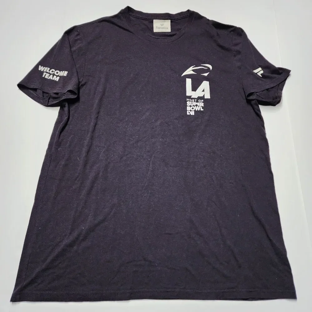 Fanatics Los Angeles Host of Super Bowl LVI NFL Shirt Charcoal XL EUC